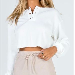 Princess Polly Mia Cropped Henley Top